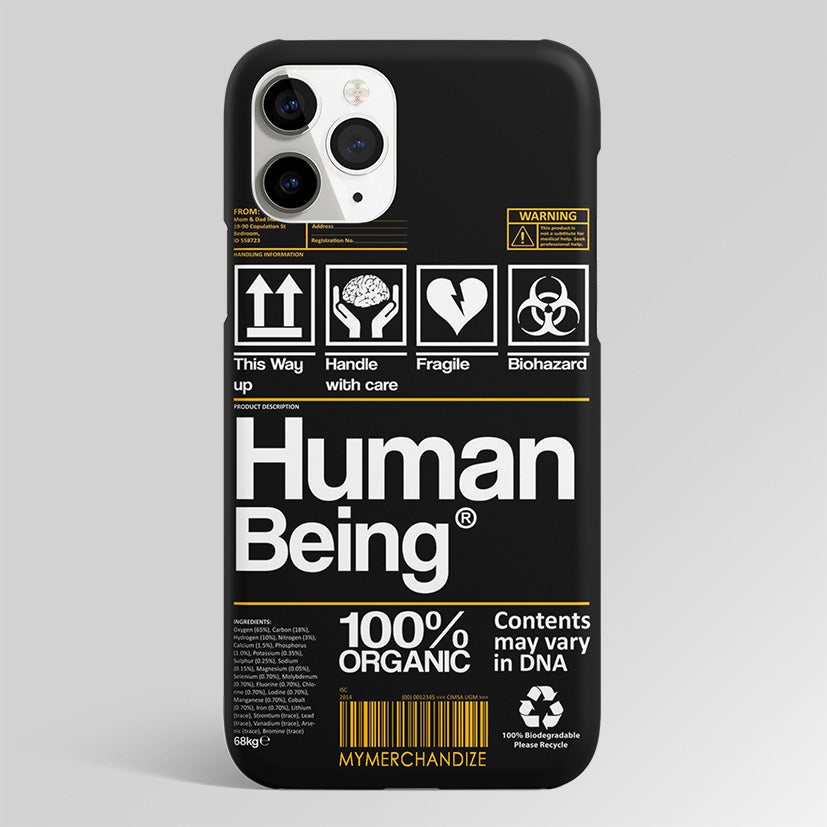 Human Being Yellow Black Label Matte Case Phone Cover