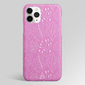 Fuscia Floral Matte Case Phone Cover