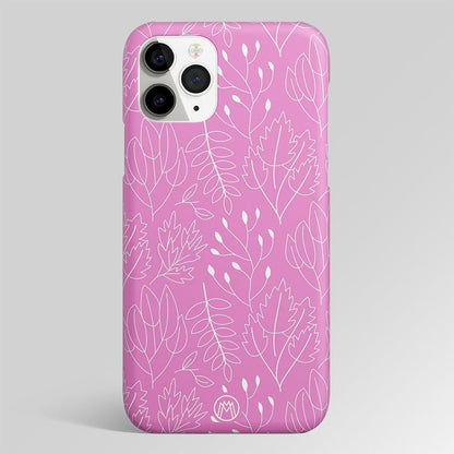 Fuscia Floral Matte Case Phone Cover