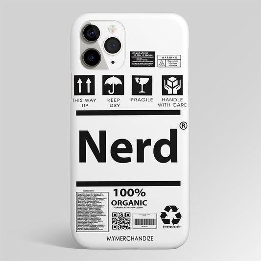 Nerd White Label Matte Case Phone Cover