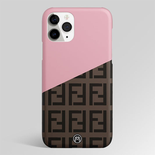 FENDI Pink Brown Matte Case Phone Cover