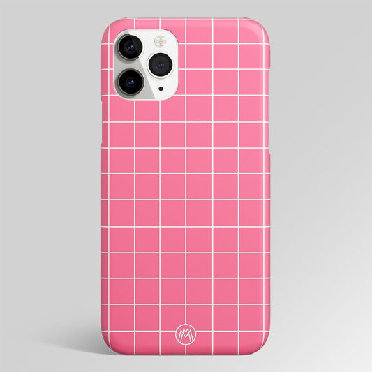 Classic Grid Pink Edition Matte Case Phone Cover