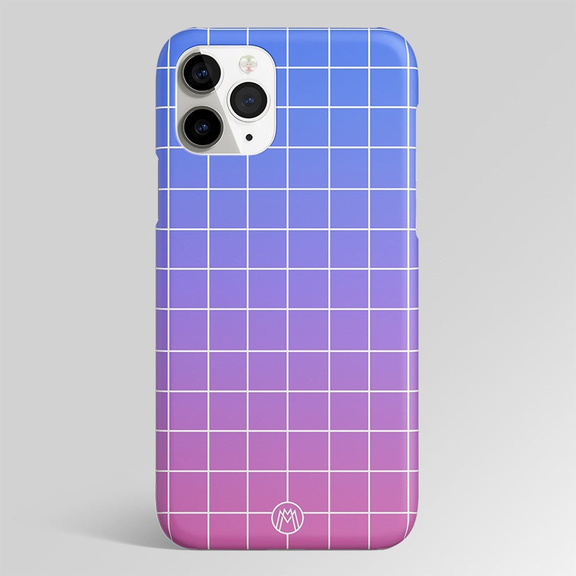 Classic Grid Gradient Edition Matte Case Phone Cover