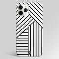 Classic White Black Patten Matte Case Phone Cover