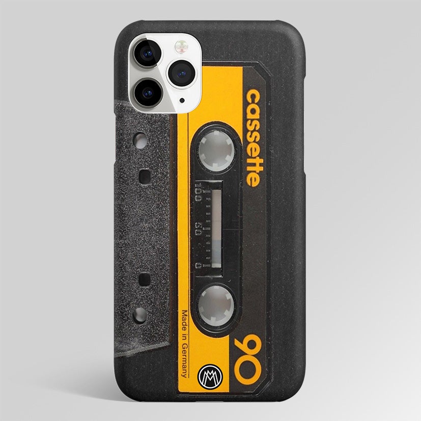 Vintage Cassette Black Matte Case Phone Cover