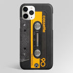Vintage Cassette Black Matte Case Phone Cover