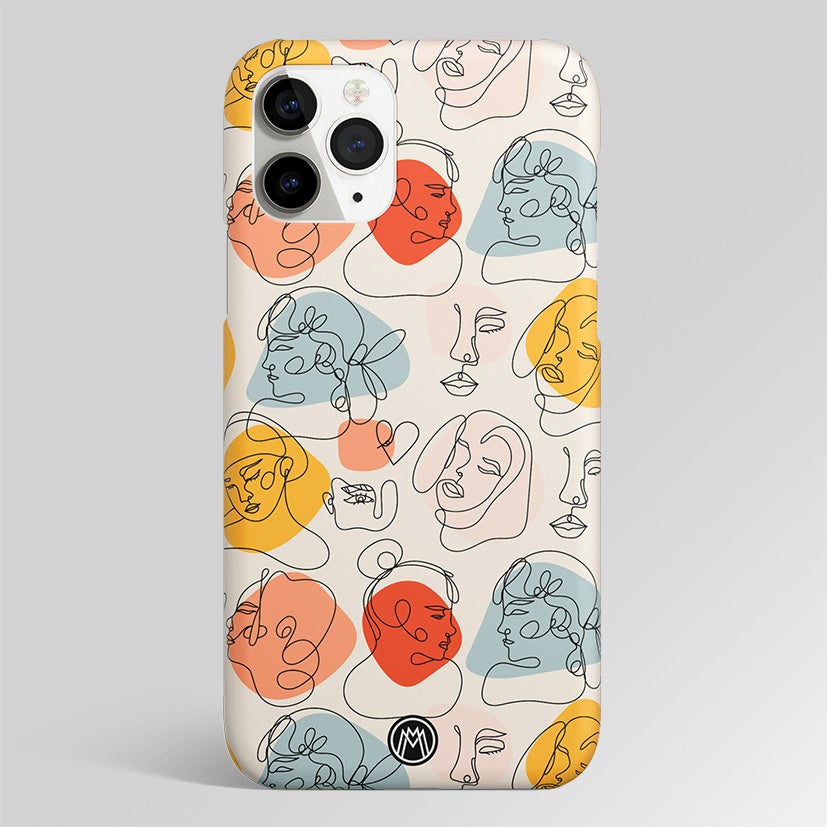 Many Faces Yellow Matte Case Phone Cover