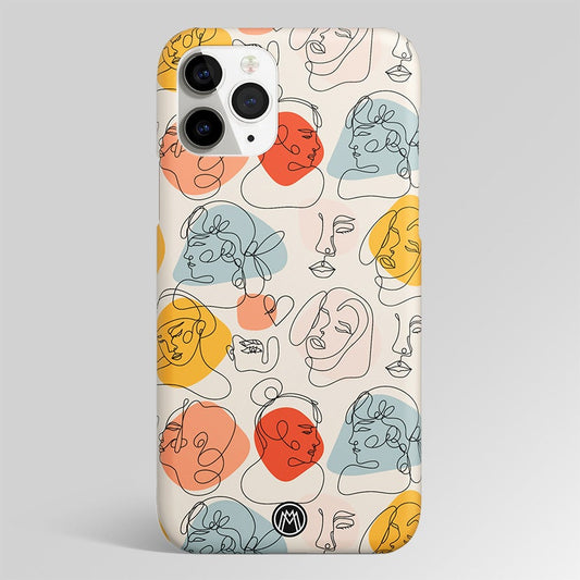 Many Faces Yellow Matte Case Phone Cover