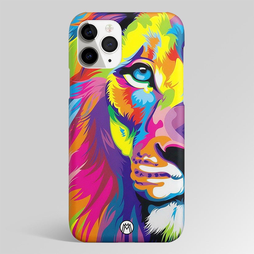 Colourful Fierce Lion Matte Case Phone Cover