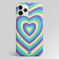 Y2K Purple Cream Heart Aesthetic Matte Case Phone Cover