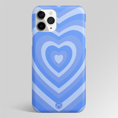 Y2K Blue Heart Aesthetic Matte Case Phone Cover