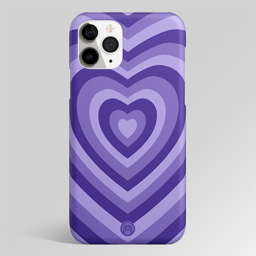 Y2K Purple Heart Aesthetic Matte Case Phone Cover