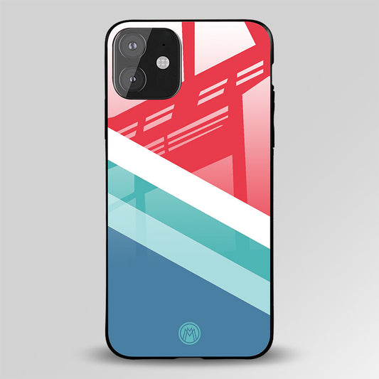 Red Green Blue Pattern Stripes Glass Case Phone Cover