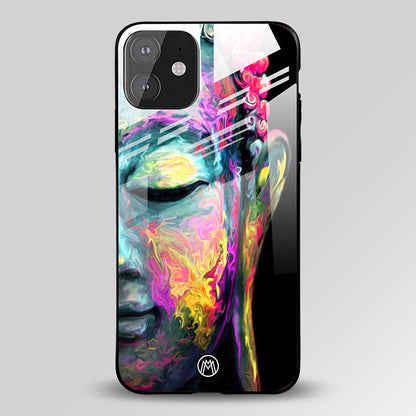 Colourful Peace Budhha Glass Case Phone Cover