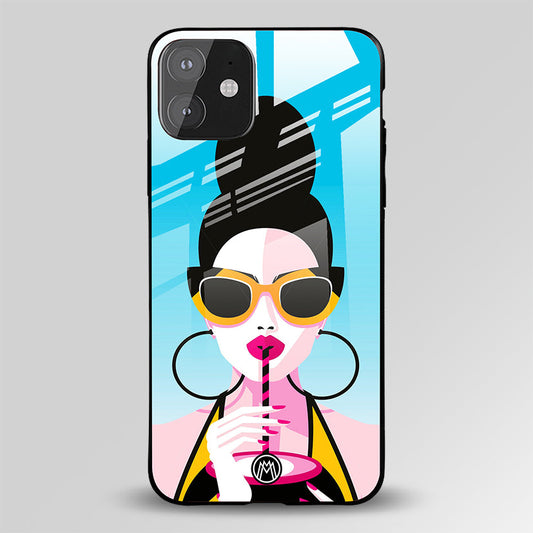 Sippin Queen Glass Case Phone Cover