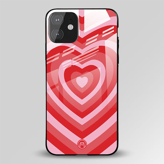 Red Heart Aesthetic Glass Case Phone Cover