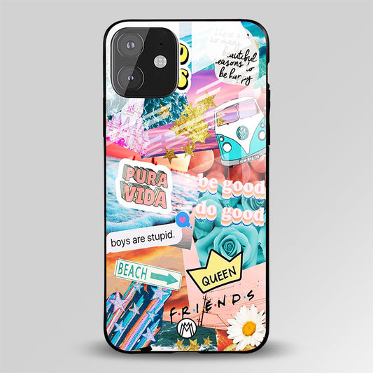 Beach Vibes Collage Glass Case Phone Cover
