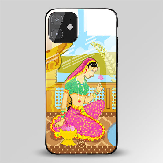 Sweet Flower Girl Glass Case Phone Cover