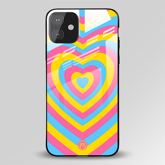 Y2K Pink Blue Heart Aesthetic Glass Case Phone Cover