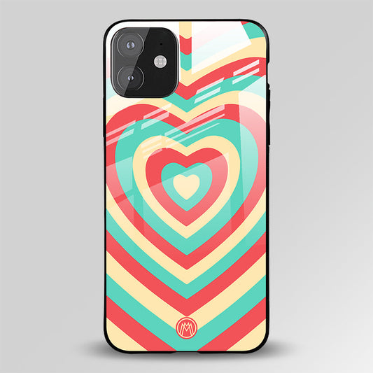 Y2K Green Cream Heart Aesthetic Glass Case Phone Cover