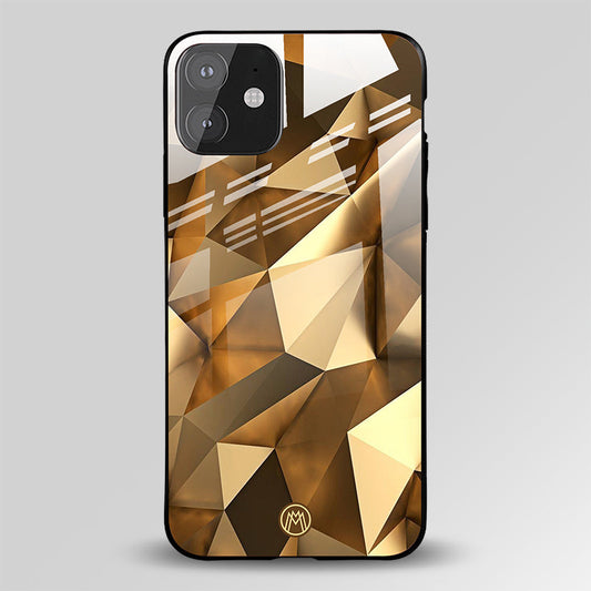 Golden Glossy Glass Case Phone Cover