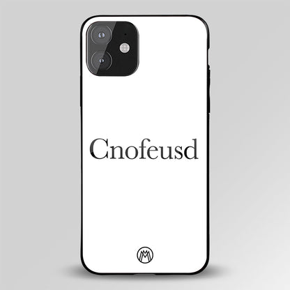 Cnofeusd Confused White Glass Case Phone Cover