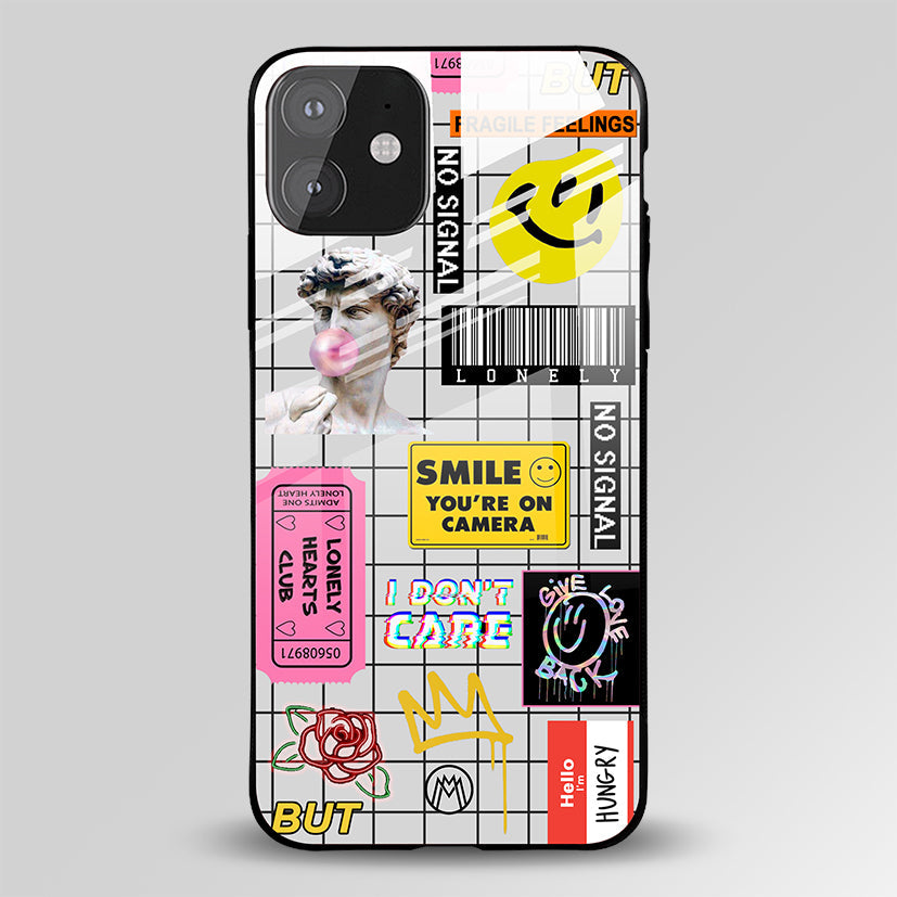Lonely Hearts Club White Glass Case Phone Cover