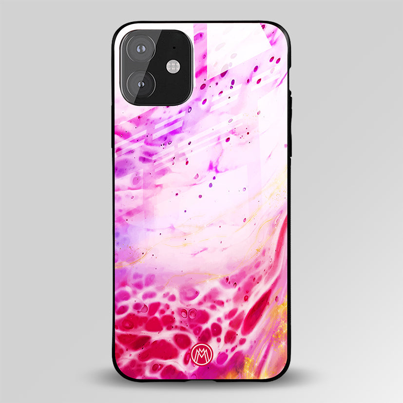 Magenta Mystic Marble Glass Case Phone Cover