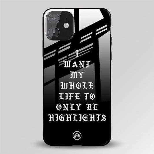 Highlights Glass Case Phone Cover