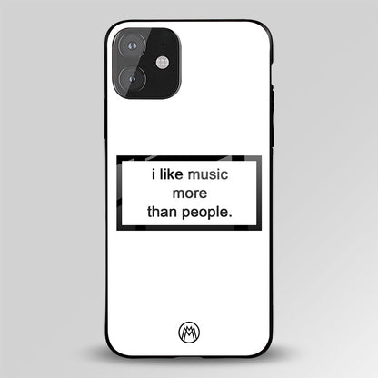 Music Over People White Edition Glass Case Phone Cover