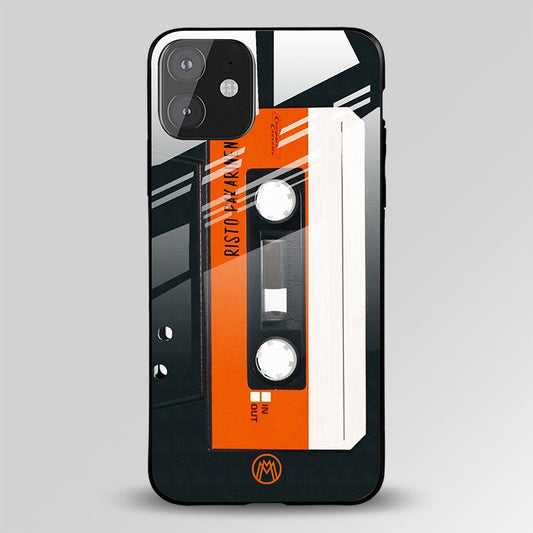 Enchanted Orange Cassette Glass Case Phone Cover