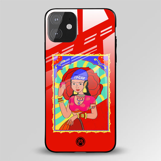 IDGAF Queen Glass Case Phone Cover