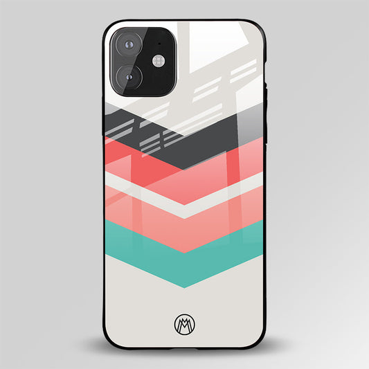 Pink Green White Stripes Pattern Glass Case Phone Cover