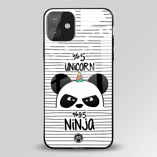 5% Unicorn 95% Ninja Panda Glass Case Phone Cover