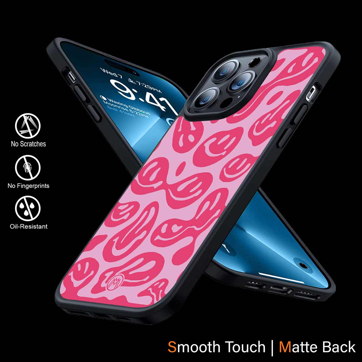 Acid Smiles Bubblegum Pink Edition Phone Cover | MagSafe Case