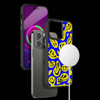 Acid Smiles Yellow Blue Phone Cover | MagSafe Case
