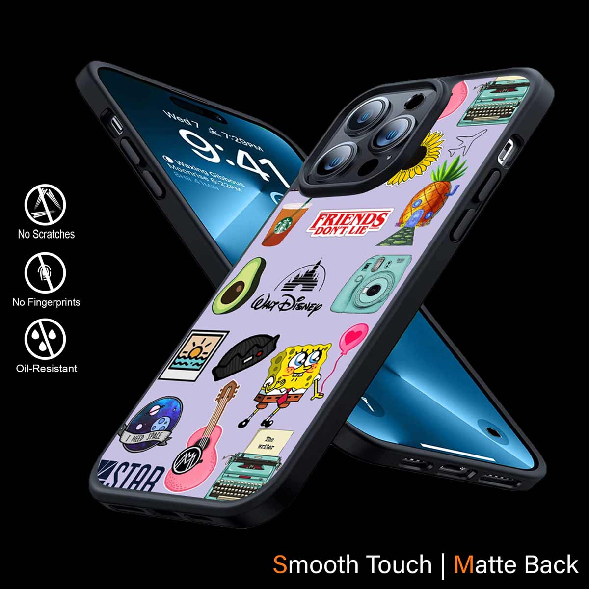 Aesthetic Stickers Purple Collage Phone Cover | MagSafe Case