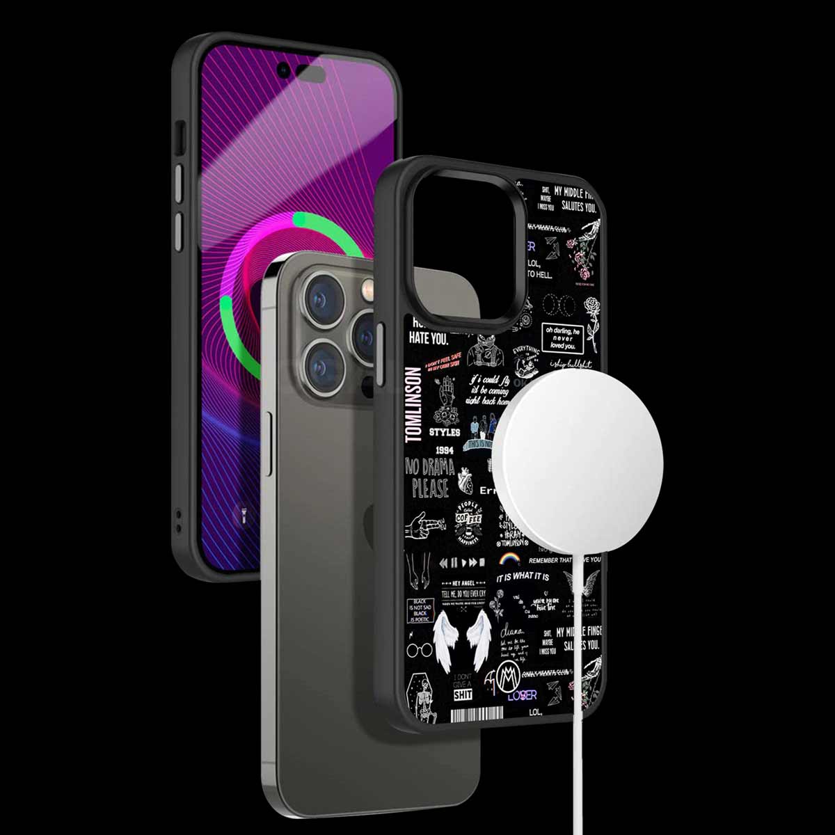 All Is Better In Black Phone Cover | MagSafe Case