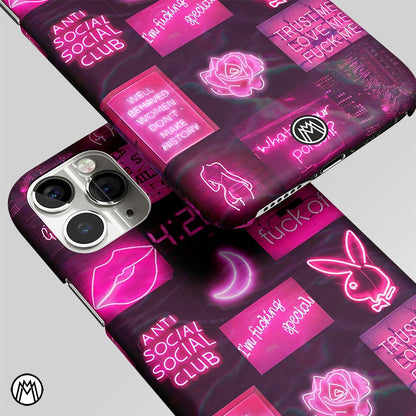 Black Pink Aesthetic Collage Matte Case Phone Cover