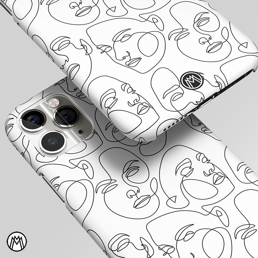 Many Faces White Matte Case Phone Cover