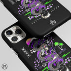 Tokyo Japan Purple Dragon Black Matte Case Phone Cover