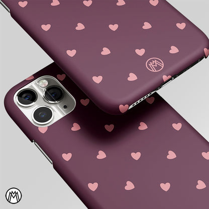 Hearty Hearts Mauve Edition Matte Case Phone Cover