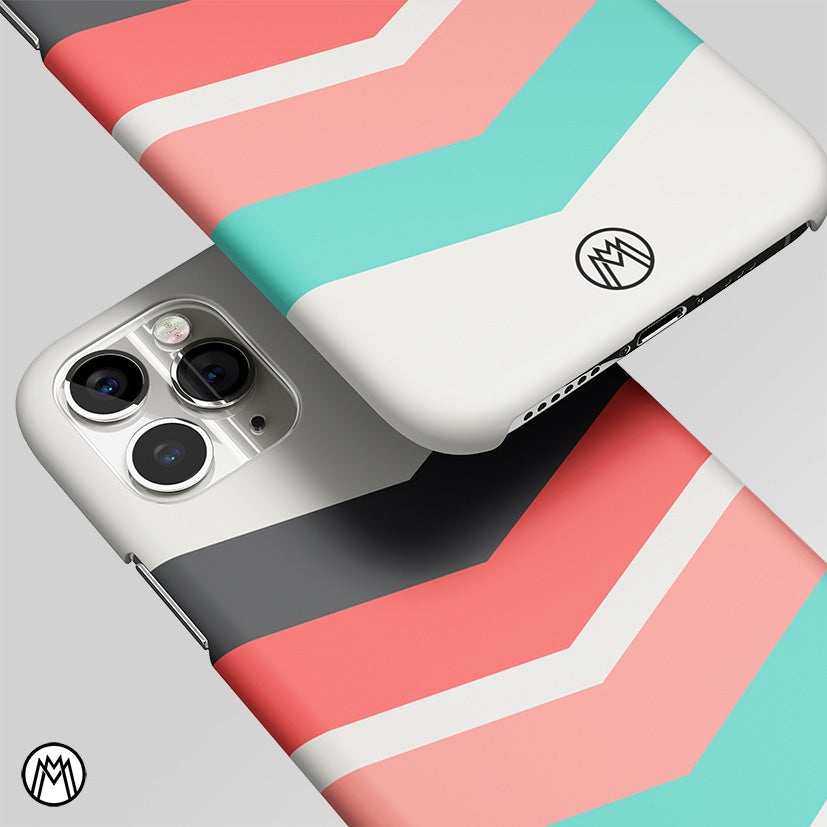 Pink Green White Stripes Pattern Matte Case Phone Cover