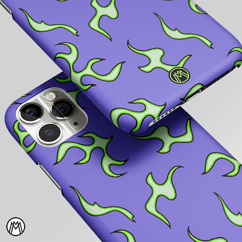 Lil Flames On Purple Matte Case Phone Cover