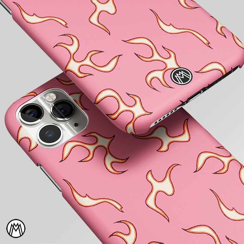 Lil Flames On Pink Matte Case Phone Cover