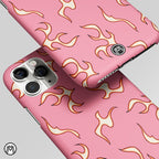 Lil Flames On Pink Matte Case Phone Cover