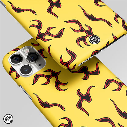 Lil Flames On Yellow Matte Case Phone Cover