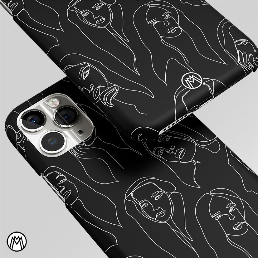 Many Faces Black Matte Case Phone Cover