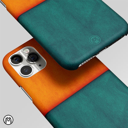 Orange/Green Pattern Matte Case Phone Cover