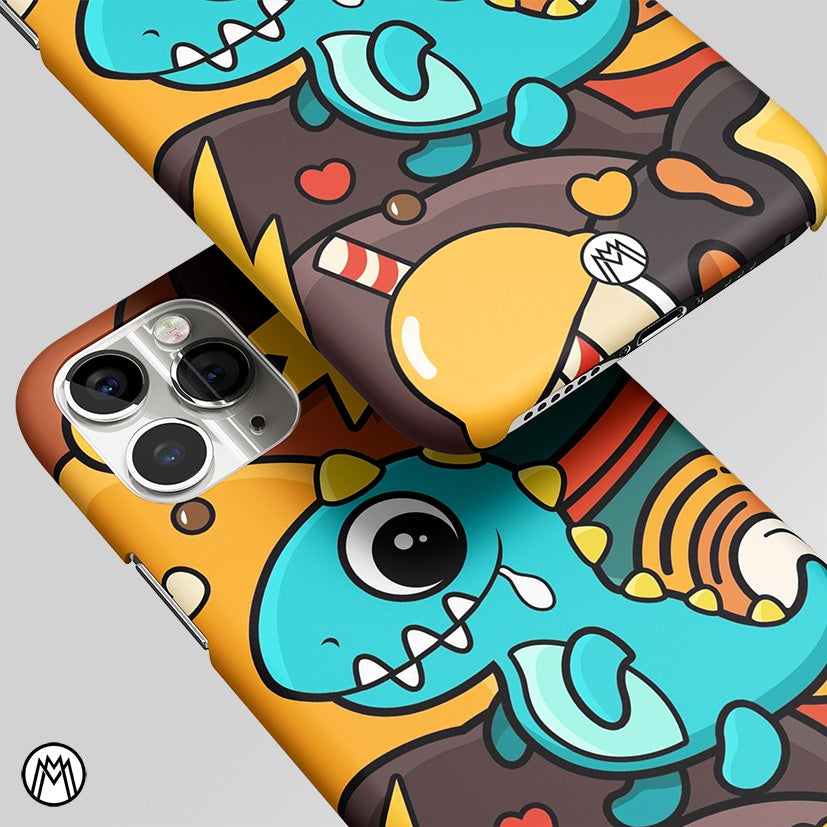 Emerald Green Dinosaur Matte Case Phone Cover
